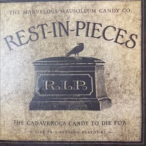 Rest In Pieces Gothic Halloween Wall Art Canvas R.I.P Tombstone Crow Decor